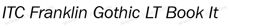 ITC Franklin Gothic LT Book Italic字体转换